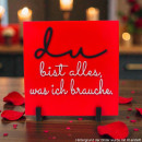 Statement Schild Du bist alles was ich brauche 3D Druck